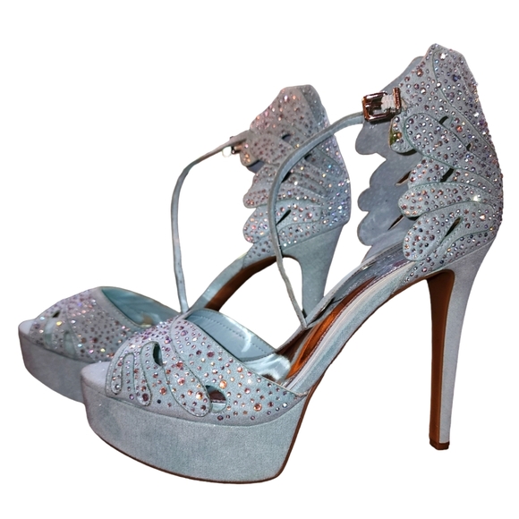Gianni Bini Shoes - Giani Bini Platinum Collection light blue, sparkly, stilettos